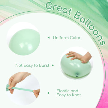 Leraqertra green 12-inch balloons for lush Hawaiian vibe