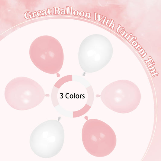 Leraqertra pastel pink 12inch balloons for chic bridal showers.