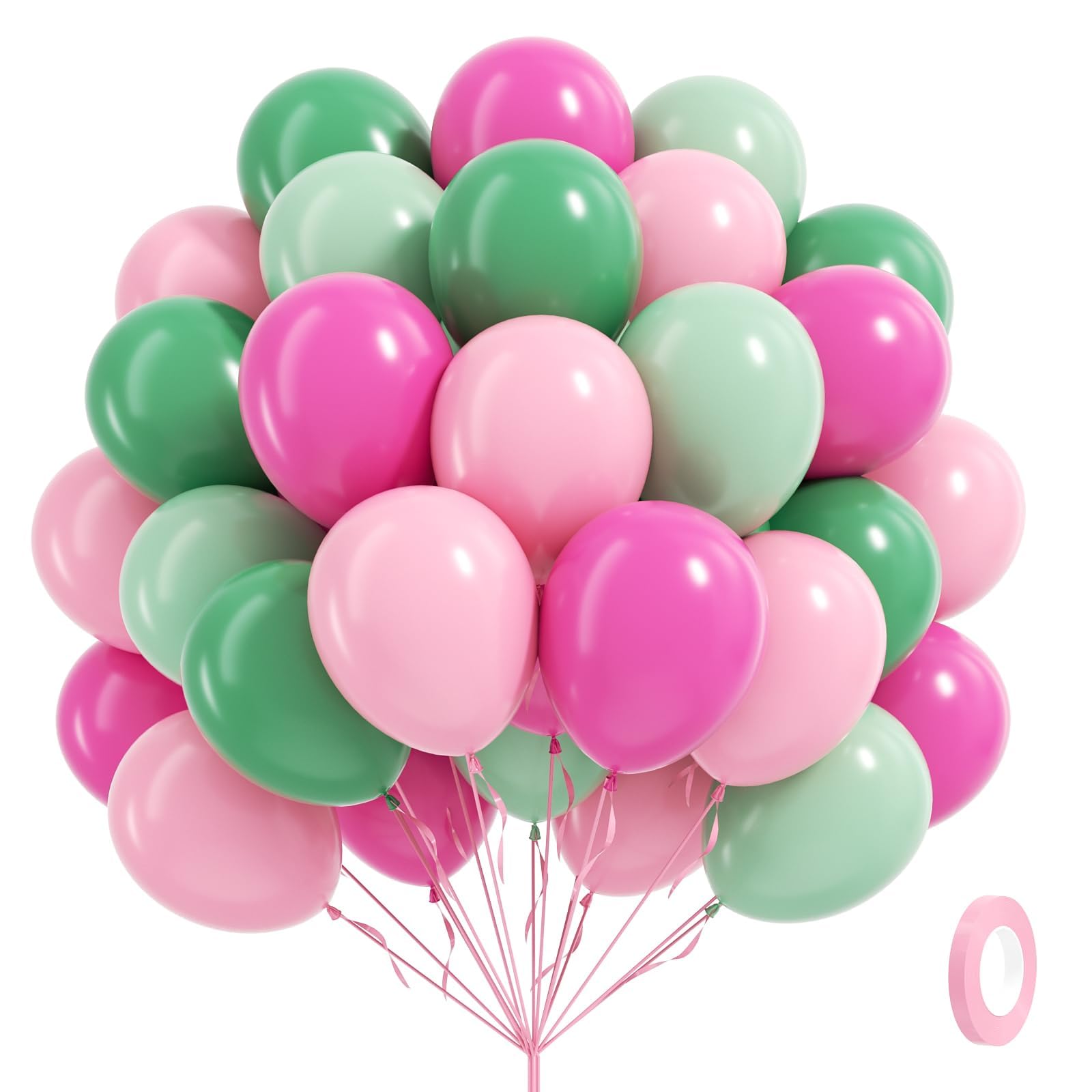 Leraqertra pink 12-inch balloons for vibrant tropical party decor