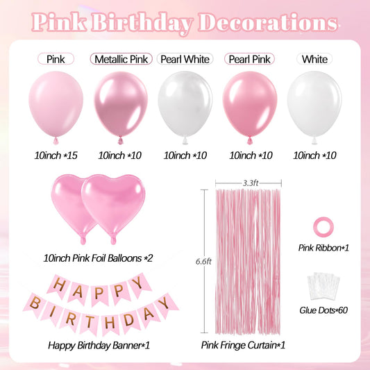 Leraqertra light pink 10-inch balloons for soft pastel decor