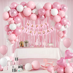 Leraqertra pink foil balloons included for celebratory flair