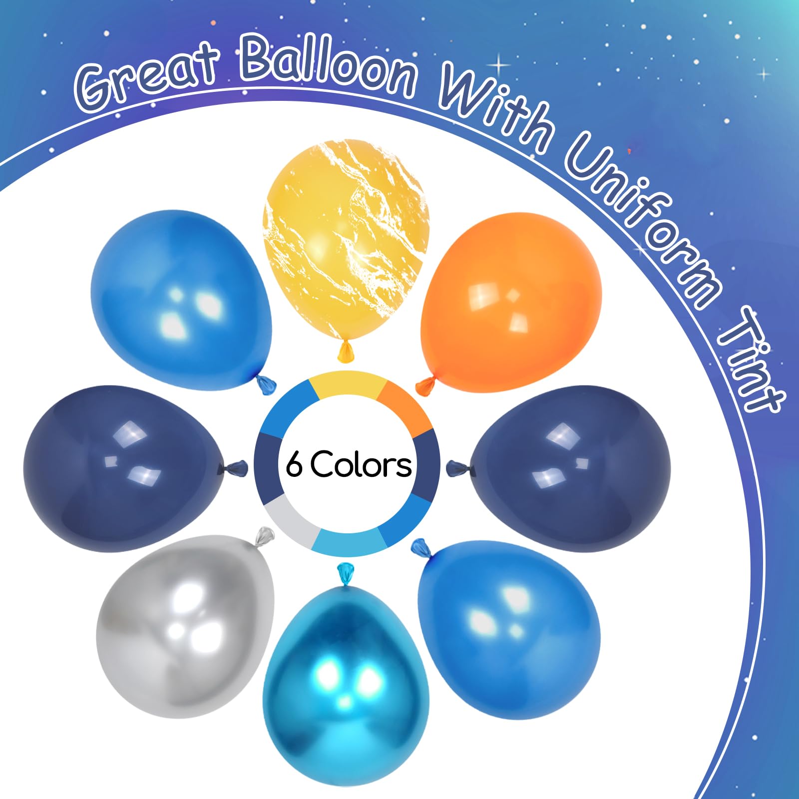 Leraqertra orange space balloons add bold contrast for astronaut party ideas