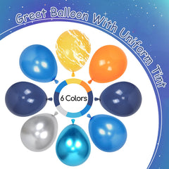 Leraqertra orange space balloons add bold contrast for astronaut party ideas