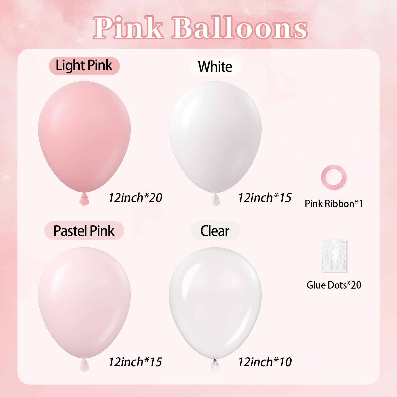 Leraqertra white 12inch balloons ideal for baby showers.