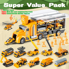 LerBao construction workers figures for realistic pretend play.
