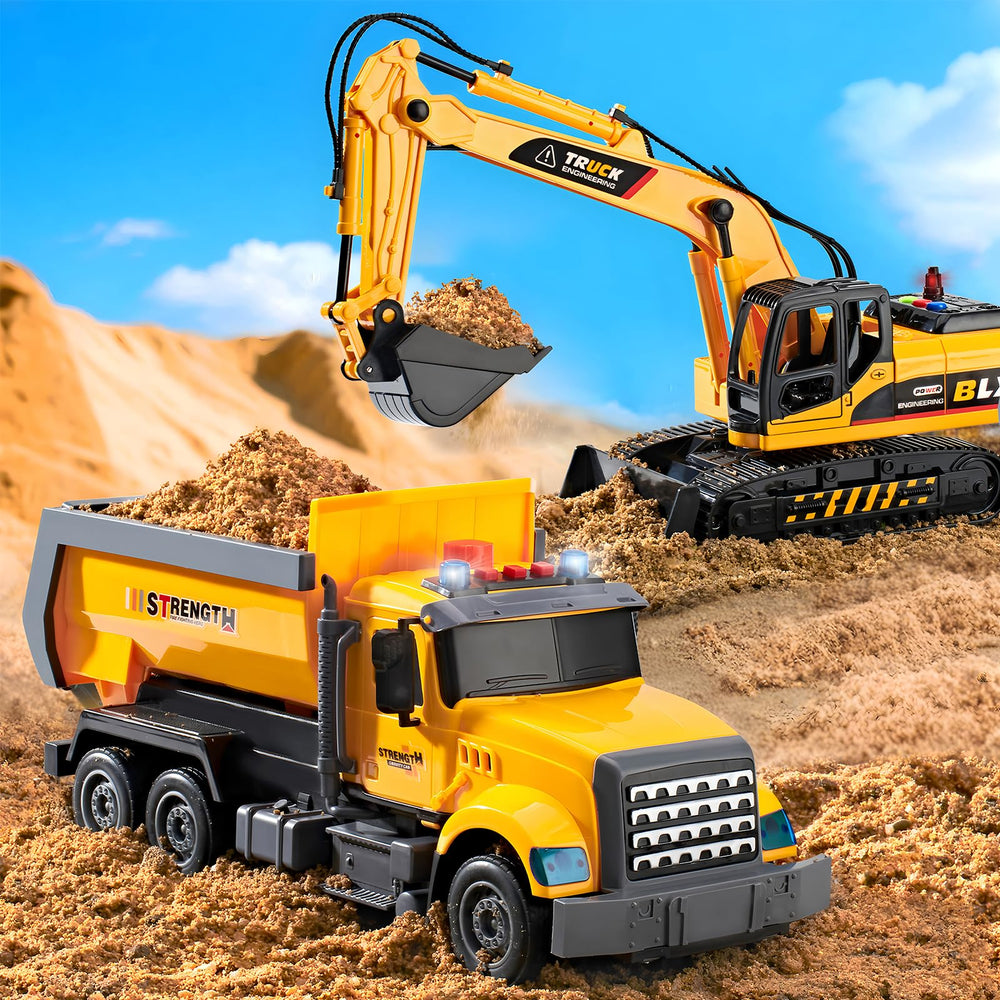 LerBao excavator side action shows rotating cab and digging arm.
