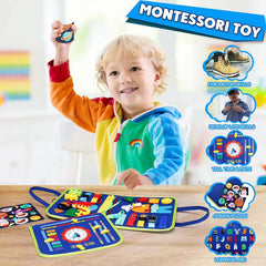Lercaii Busy Board gear panel enhances problem-solving through rotating gears.