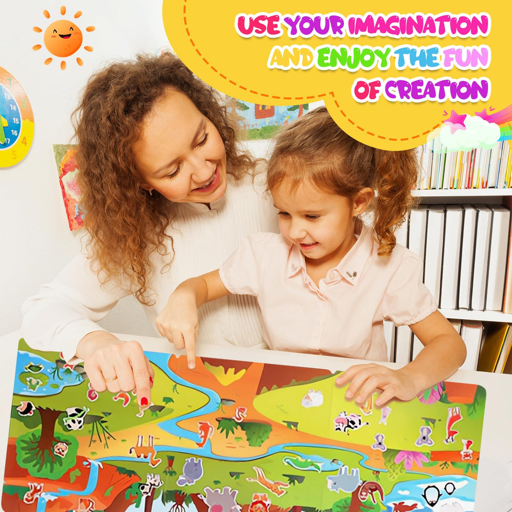 Lerifer Jelly Sticker Books Travel-Friendly: lightweight mess-free entertainment for car trips.