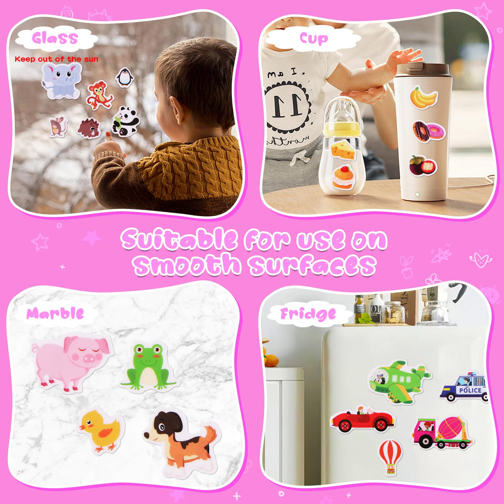 Lerifer sticker book Soft jelly stickers are easy to reposition and reuse.