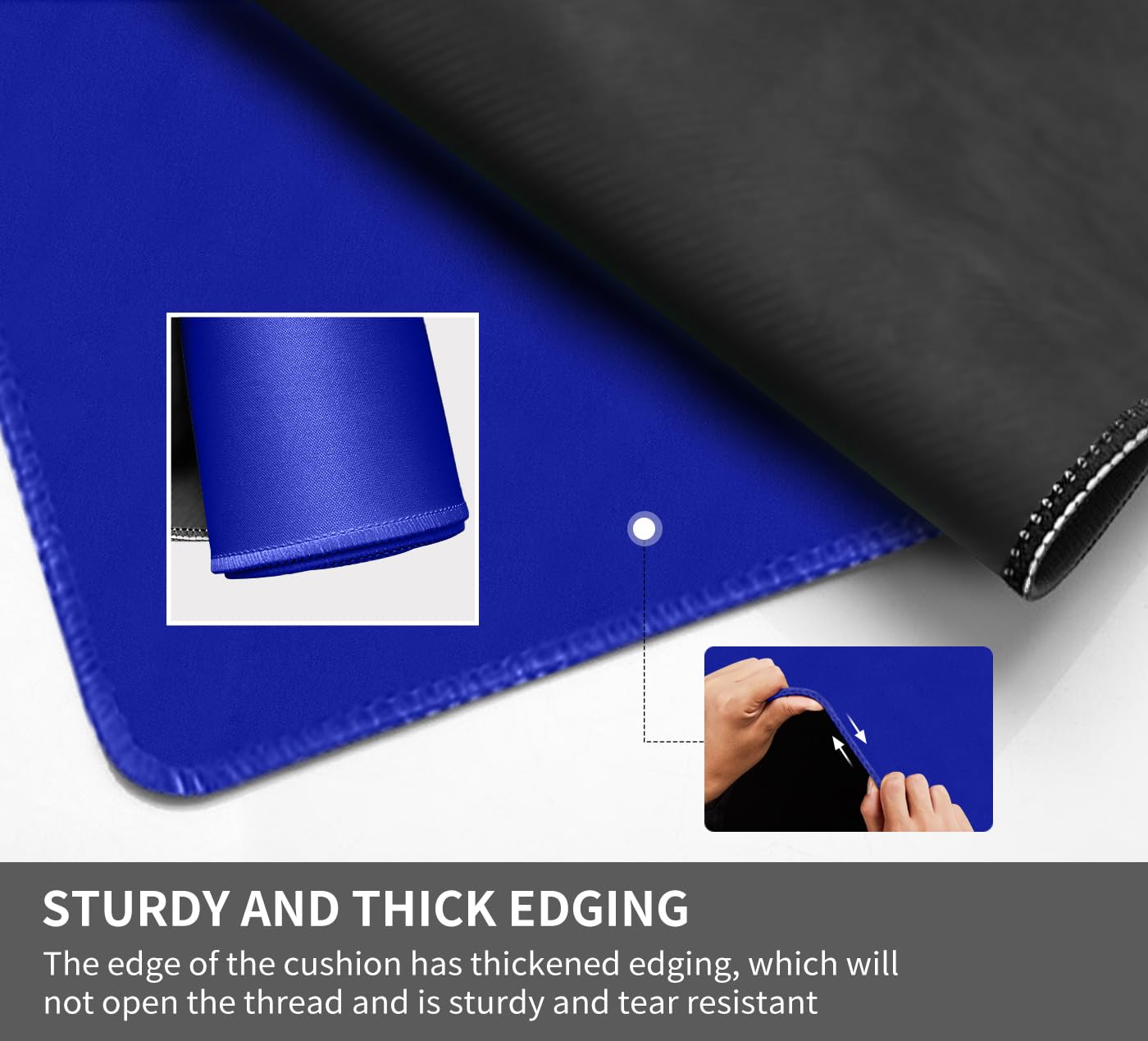 LERYG edge seam detail protects edges and extends mat life.