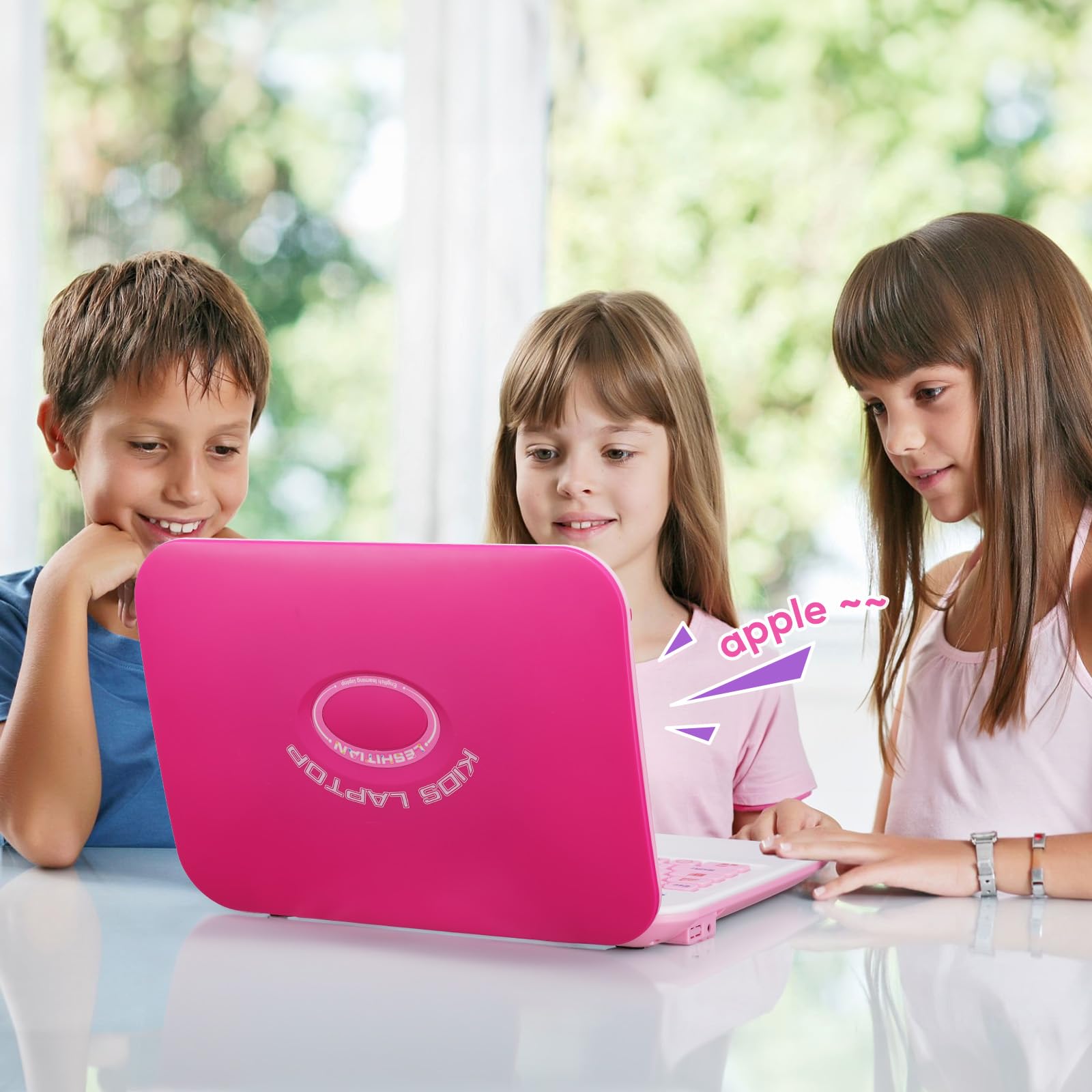 LESHITIAN Kids Laptop dual-button mouse, supports fine motor skills and precise navigation.