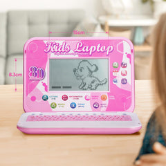 LESHITIAN Kids Laptop keyboard close-up, real-like layout supports early typing familiarization for young learners.