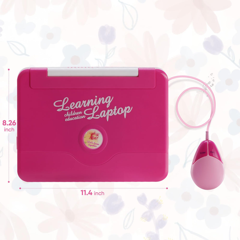 LESHITIAN Kids Laptop on desk demonstrates slim design for compact learning anywhere.