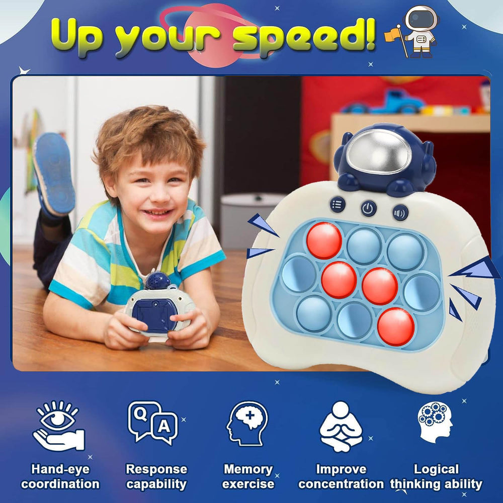 Lesipee Fast Push Game blue astronaut side angle highlights ergonomic grip for comfortable play