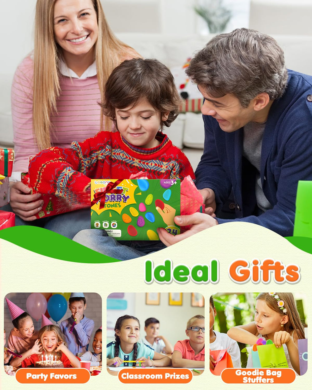 LESONG classroom-ready fidget stones make quiet prizes and treats for learners.