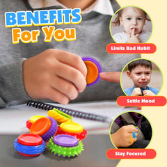 LESONG fidget rings use safe silicone sleeves and ABS for durable, kid-friendly play.