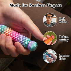 LESONG fidget spiky spinner in action, smooth rotation for focused work