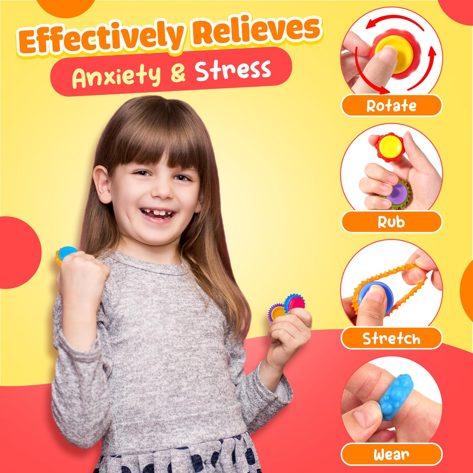 Lesong gift-pack fidget set; colorful stress-relief for birthdays
