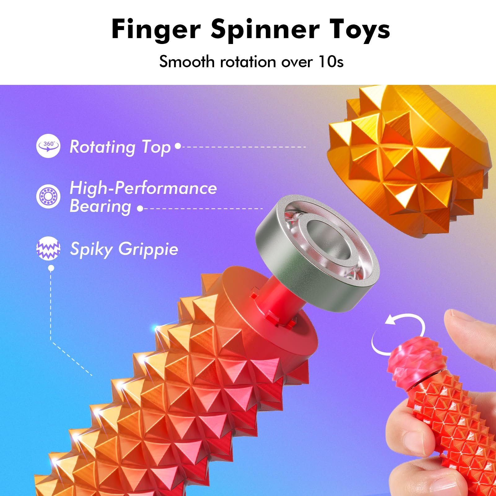 LESONG pain-stim textured fidget, 3D-printed for deep sensory input