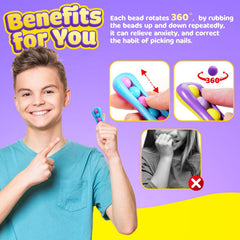 LESONG patented five-bead linkage fidget for versatile tactile play and concentration