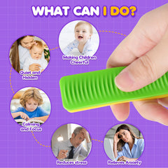 Lesong suction cup fidget strip affixed to a smooth desk surface for discreet use