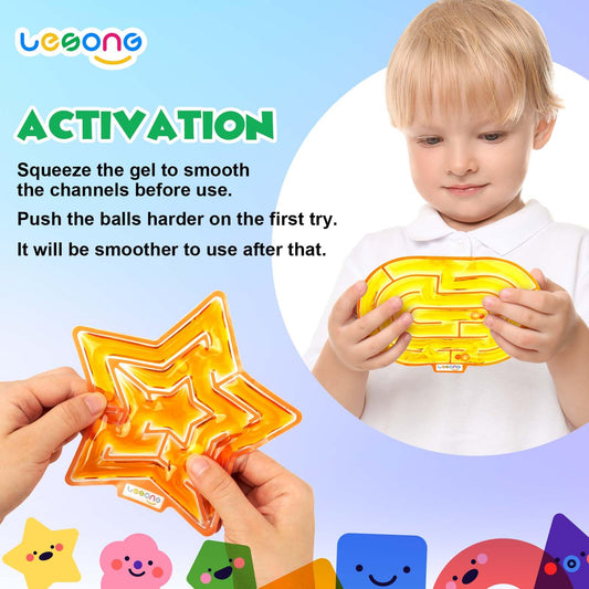 LESONG sensory maze toy closeup gel-fill demonstrates smooth movement for calm manipulation