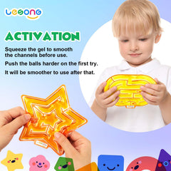 LESONG sensory maze toy closeup gel-fill demonstrates smooth movement for calm manipulation