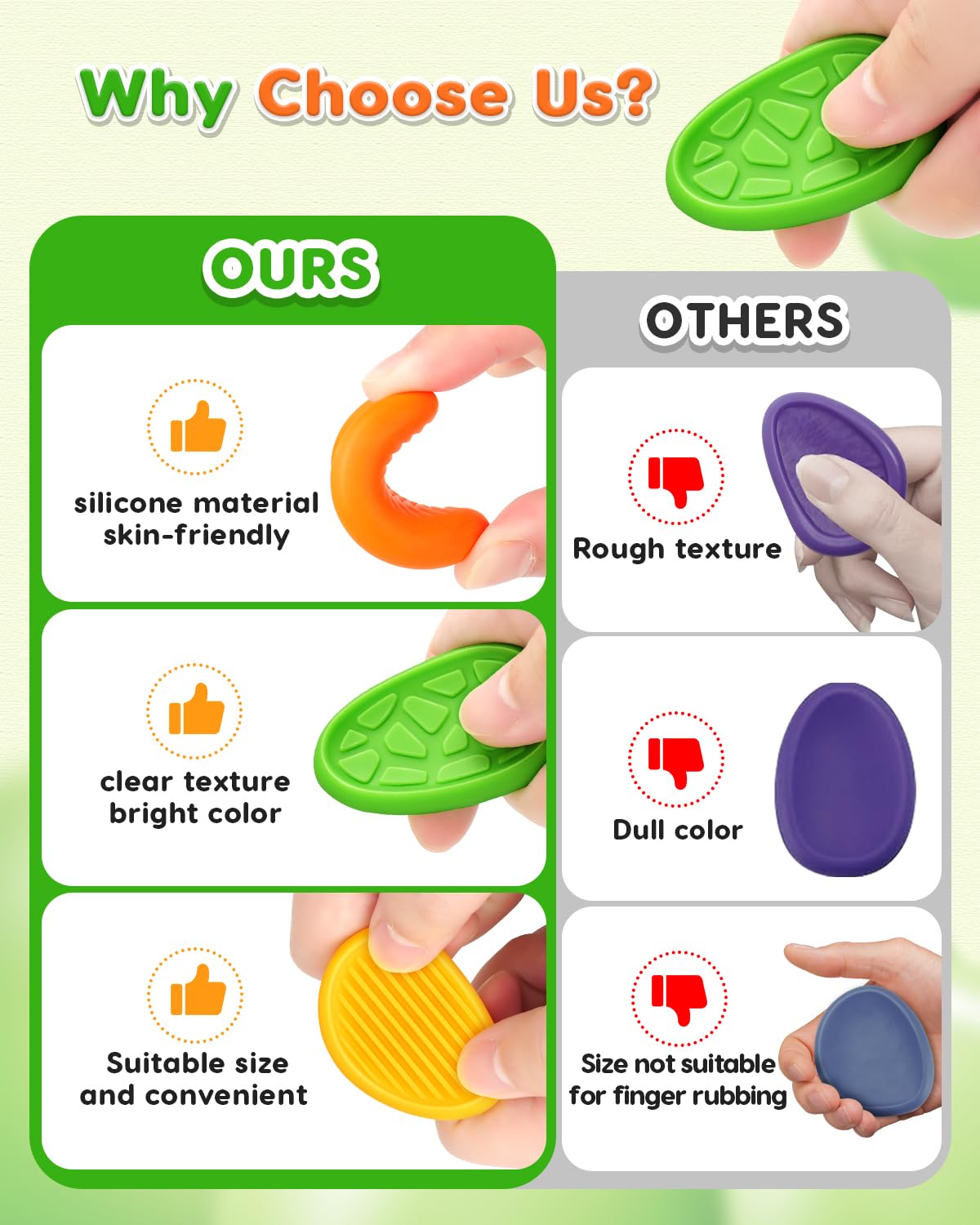 Lesong silicone stones are washable to keep play hygienic and ready.