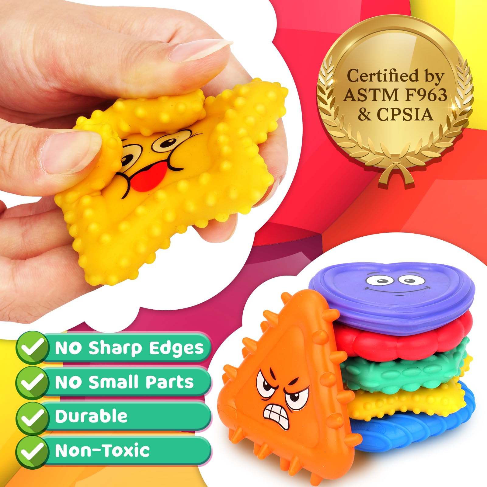LESONG sensory toy with a pentagram face sparks discussion about feelings