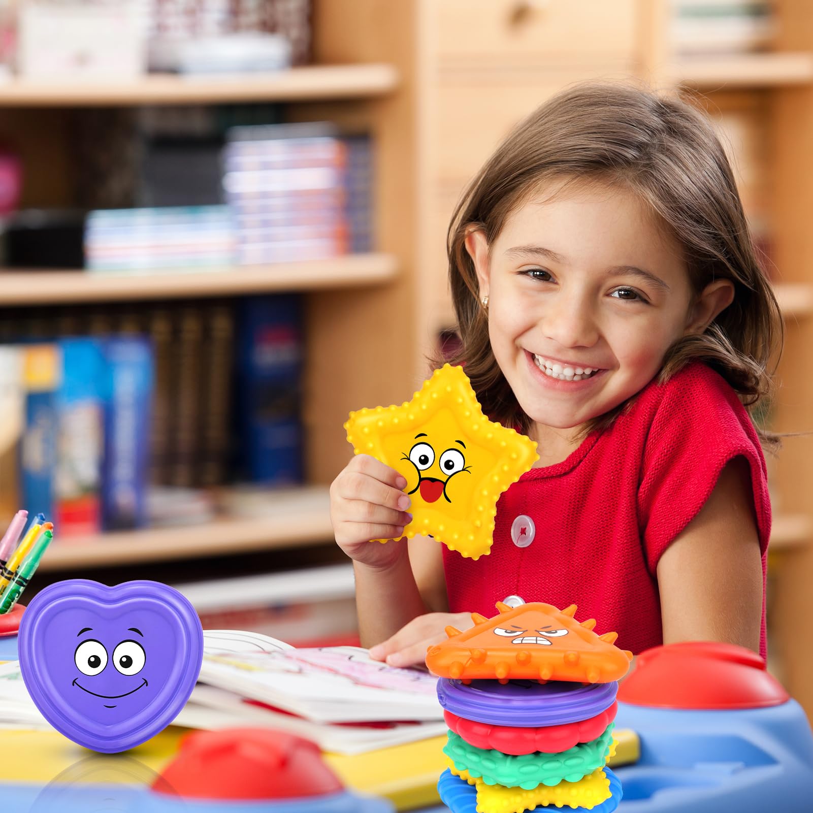 LESONG sensory toy with a square face supports color recognition and calm focus