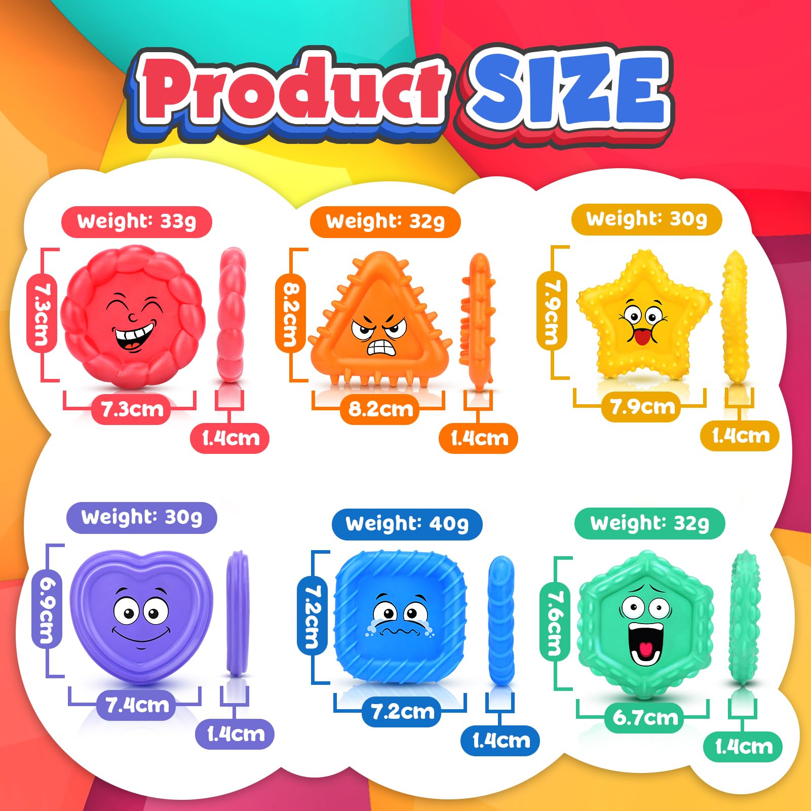 LESONG sensory toy with a triangle face helps with shape learning and self-regulation