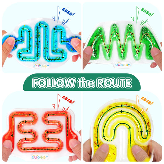 LESONG Sensory Tubes glitter flow and moving balls aid focus and relaxation.