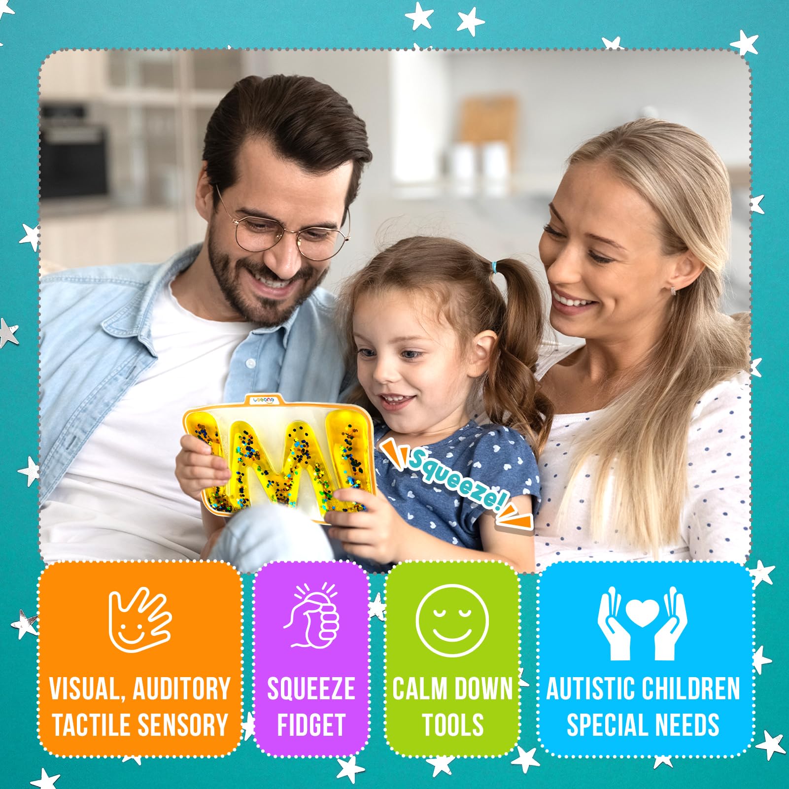 LESONG Sensory Tubes goo pulse tactile squeeze with rhythmic ball movement.