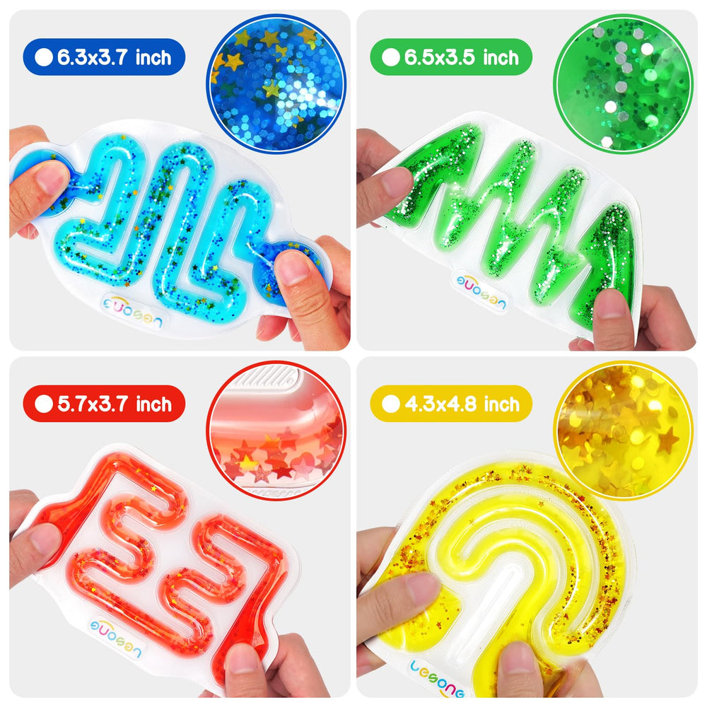 LESONG Sensory Tubes squishy gel feel provides tactile relief during stress.