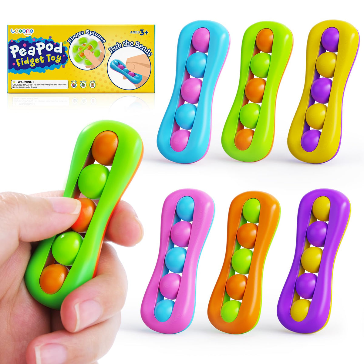 LESONG six-pack colorful finger spinners for focus and calm during study or play