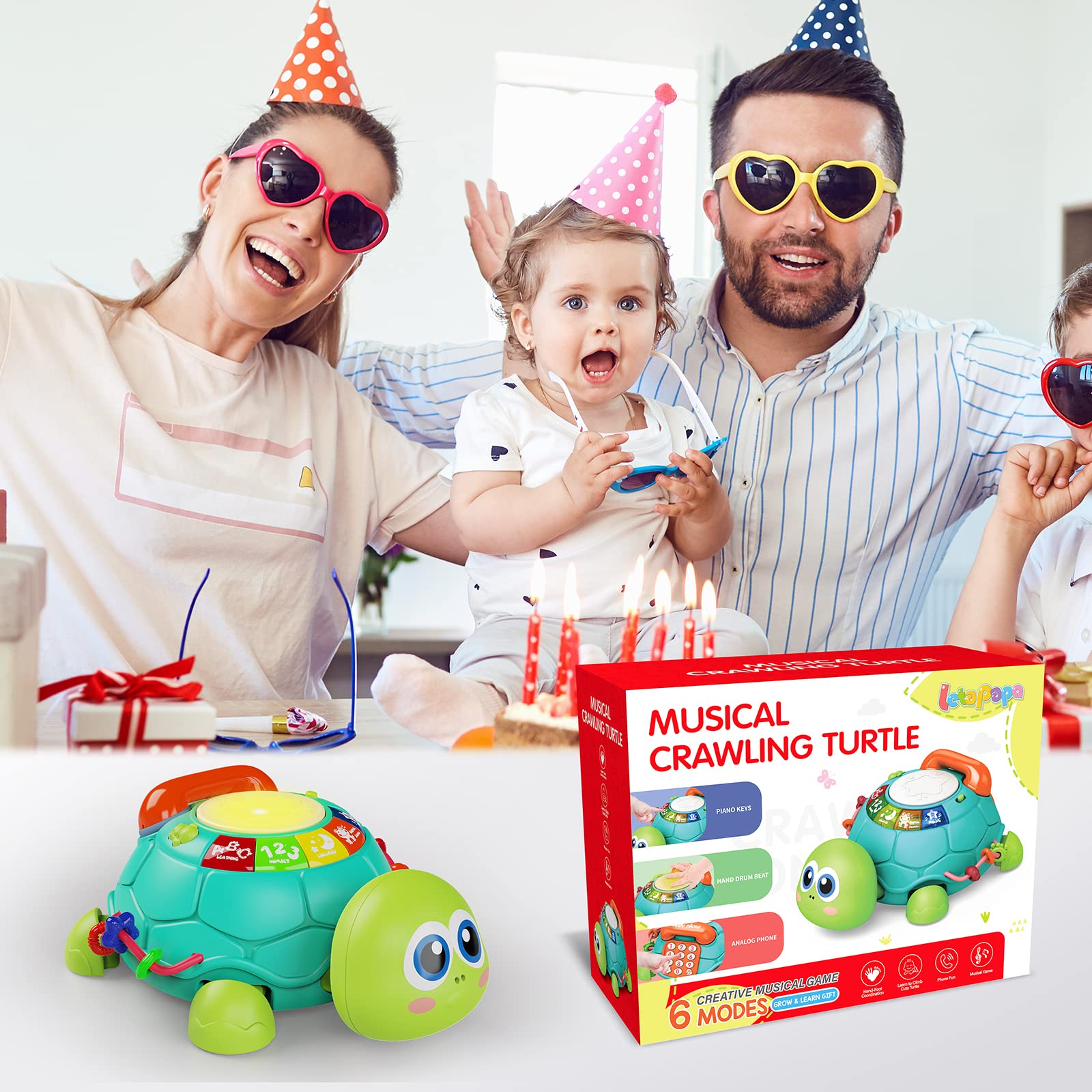 Letapapa BPA-free ABS turtle toy designed for safe play.