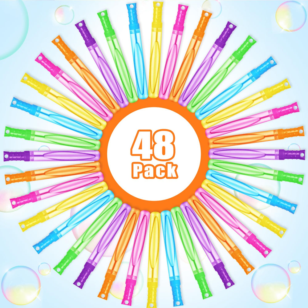Letapapa bubble wands in six bright colors for vibrant outdoor play