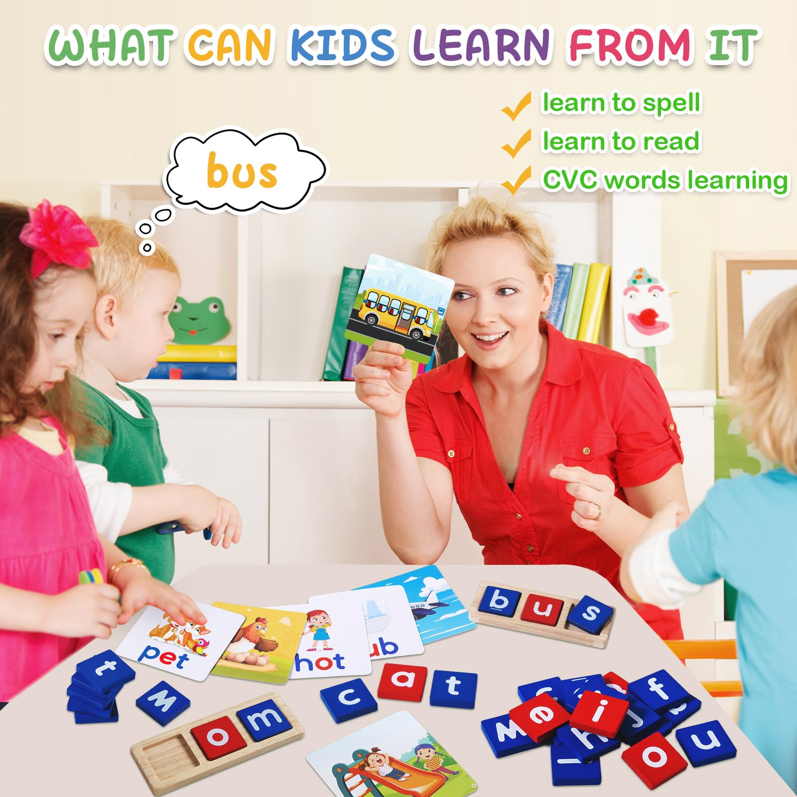 Letapapa colorful letters and phonics cues boost reading play.