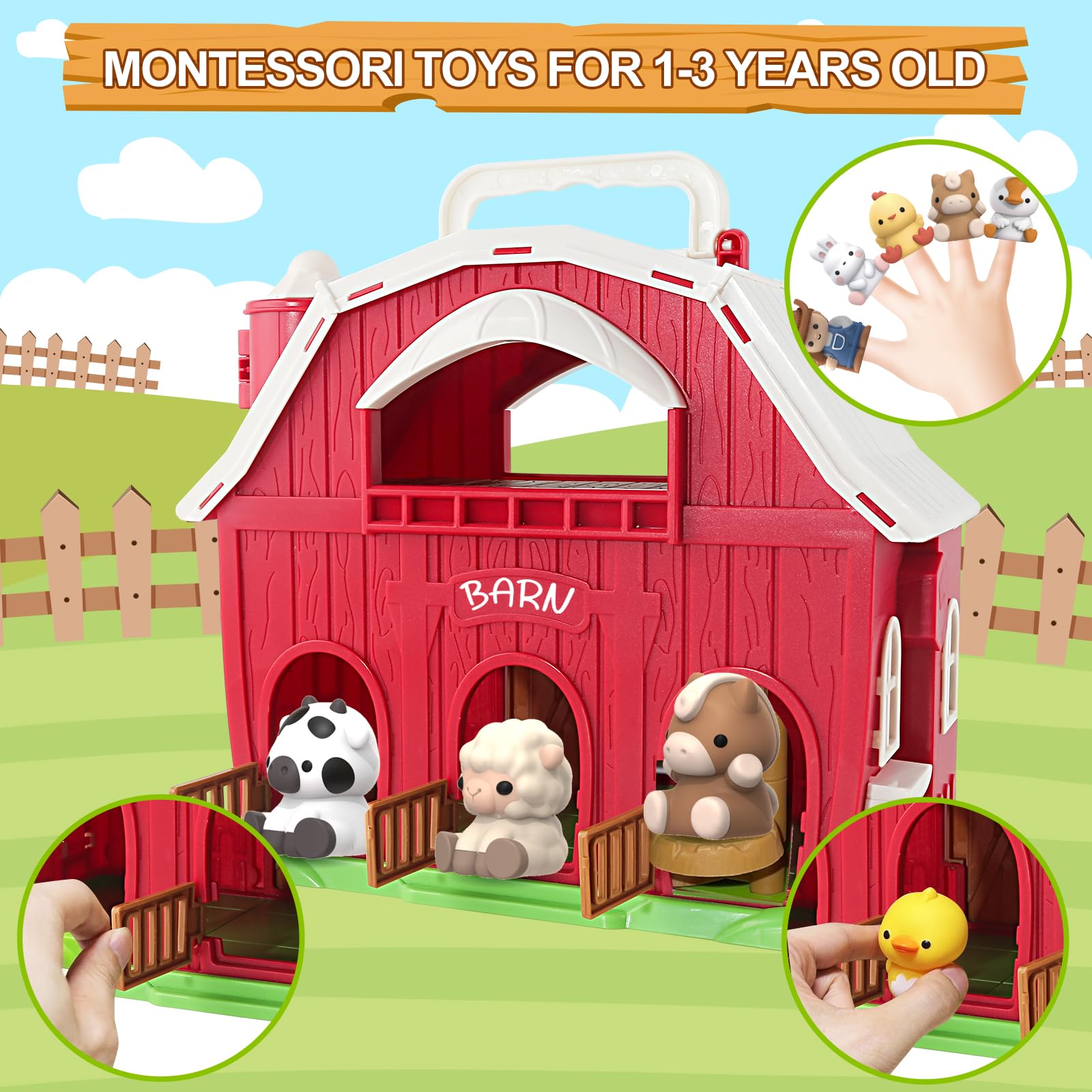 Letapapa donkey figure encourages imaginative farm scenes and cooperation
