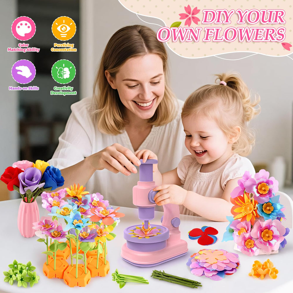 Letapapa flower tower with wrapping paper for bouquet assembly.