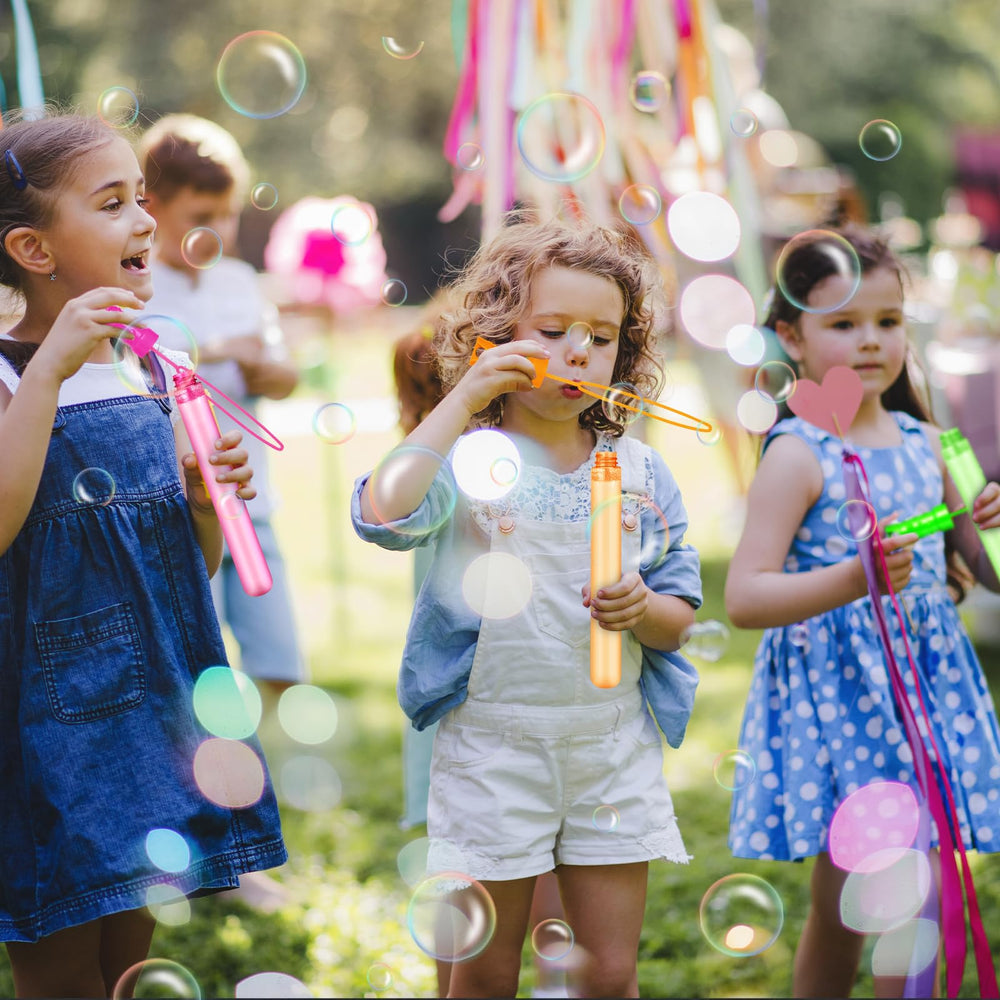 Colorful bubble wands make festive party favors for kids at Letapapa events.