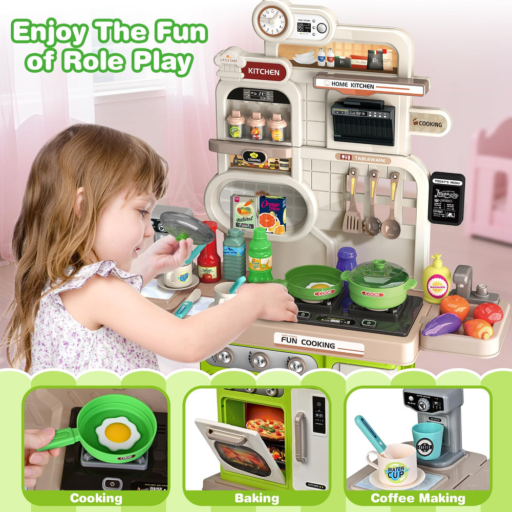 Letapapa Refrigerator helps organize play foods after cooking.