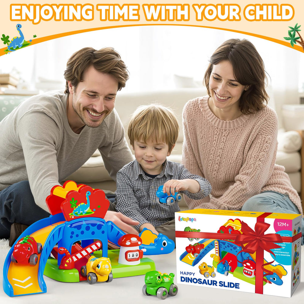 Letapapa Push car track toy for 12-18 months explores early motor skills.