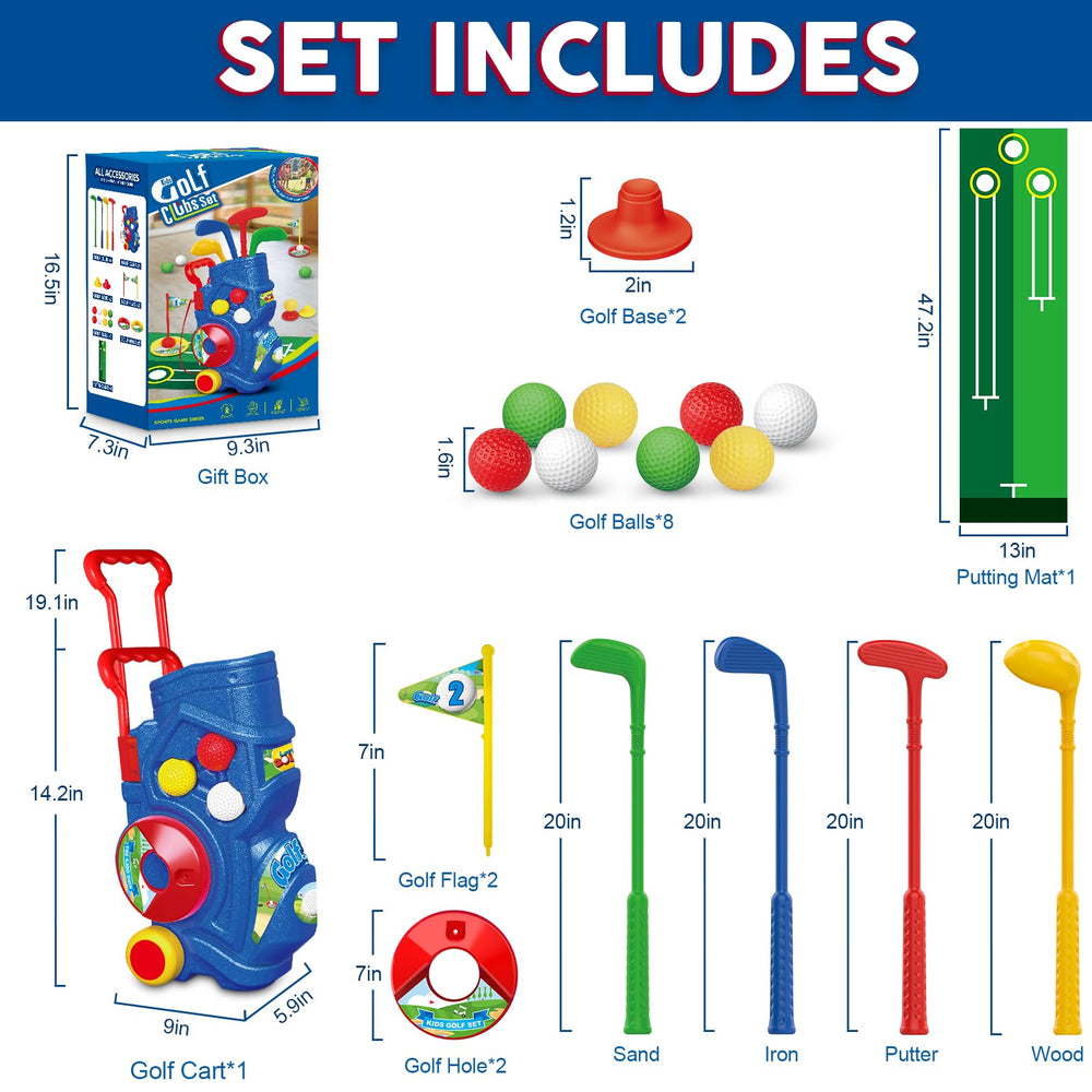 Letapapa toddler golf clubs showing left handed friendly design and durability