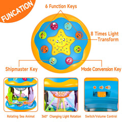 Letapapa tummy-time light-up toy with dolphins and turtles engages early exploration.
