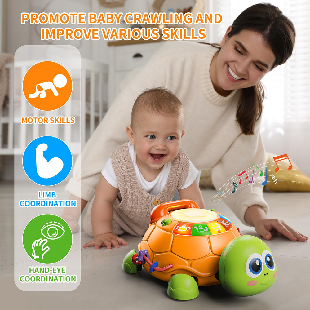 Letapapa turtle buttons provide sounds and interactive learning for babies.