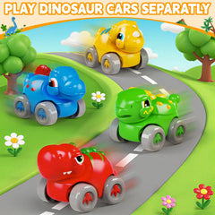 Letapapa Tyrannosaurus car on track sparks imaginative play.