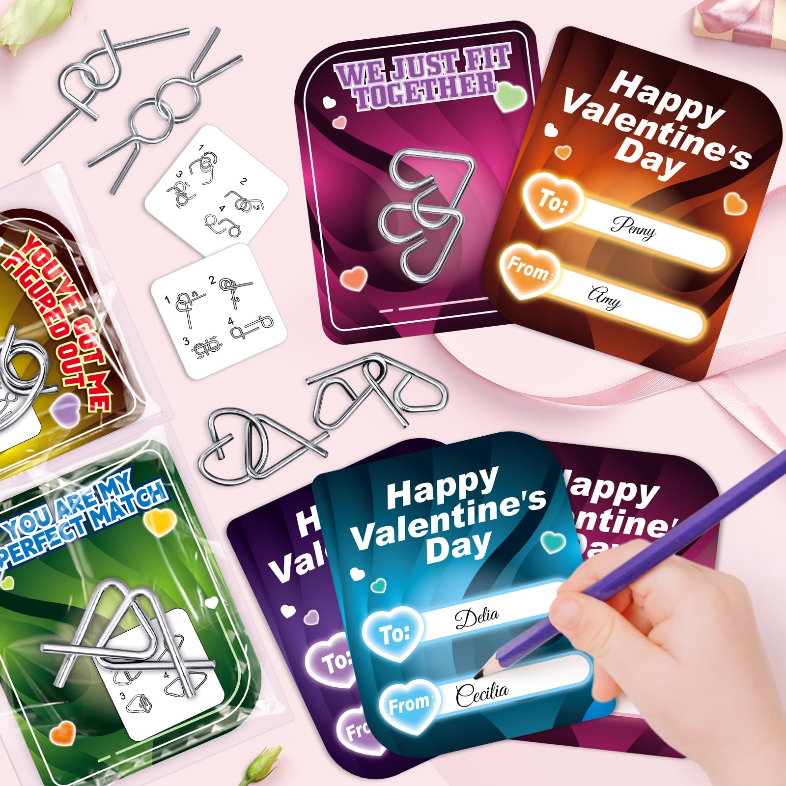Letapapa valentines card green front—green-themed card for smiles.