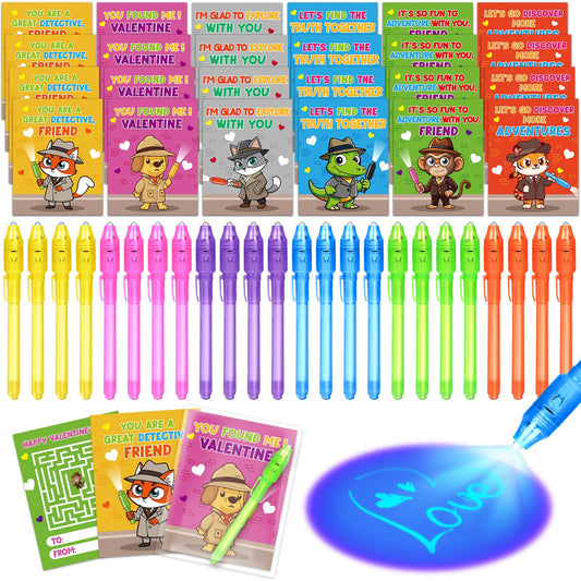 Letapapa valentines cards 24-pack for classroom exchange