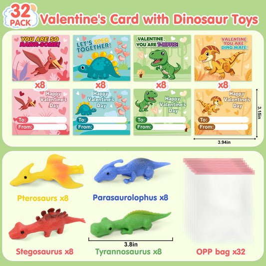Letapapa valentines card set with 32 cards for classroom exchanges